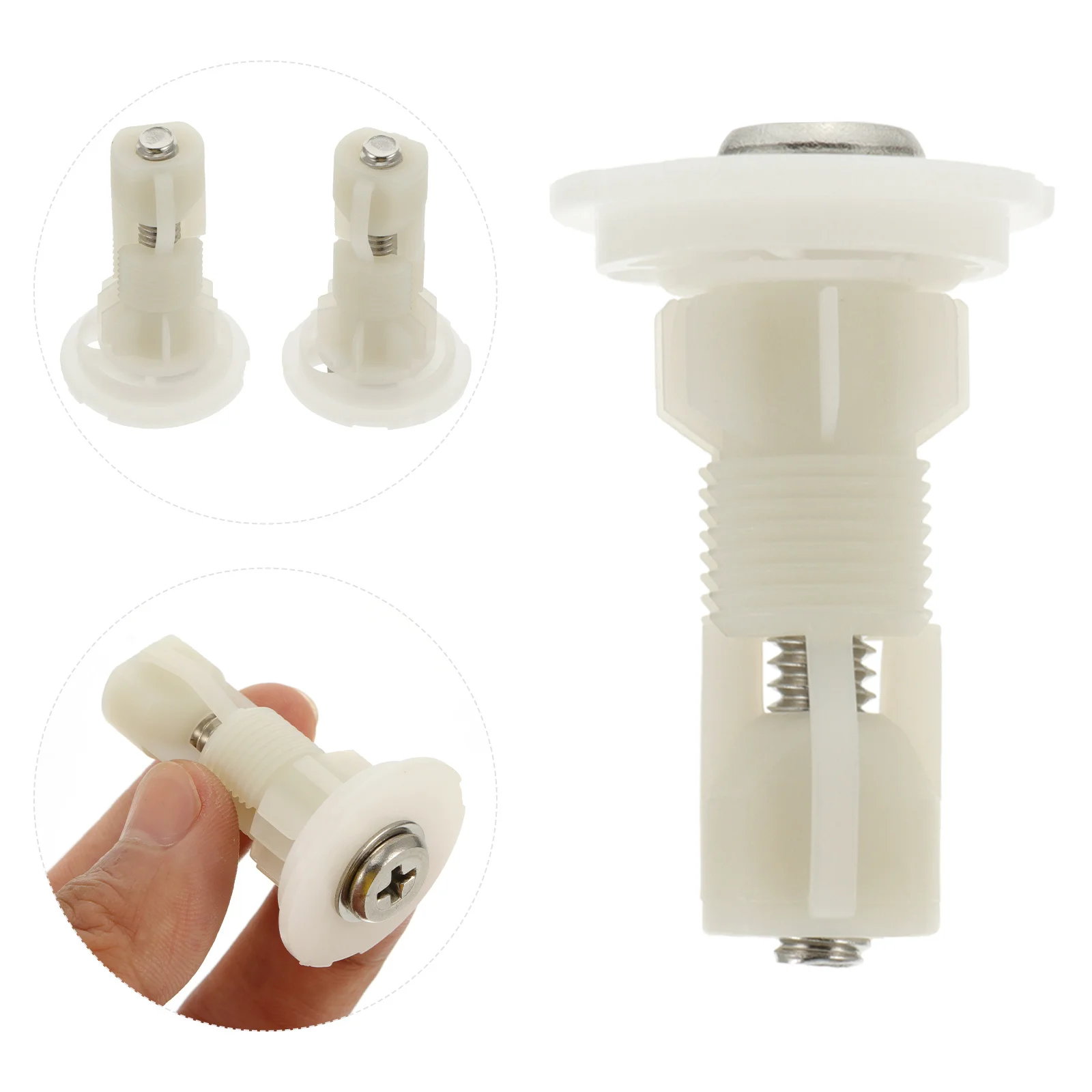 

4 комплекта универсальных винтов для крышки унитаза, нейлоновые расширяющиеся крепежные детали из нержавеющей стали для петли сломанной крышки, аксессуары для унитаза