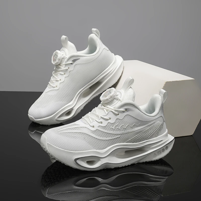 

Ankle Support School Shoes for Kids Summer Breathable Mesh Anti-slip Sole Stable Support Sneakers for Students Sports Use