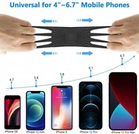 Support de téléphone portable universel en silicone pour vélo et moto, fixation sur guidon pour téléphones de 4 à 6,5 pouces 4