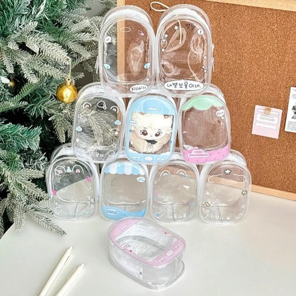 

Cartoon Doll Outgoing Bag High Penetration Transparent Doll Display Bag Acrylic Decorate Bag Keychain Jewelry Organizer