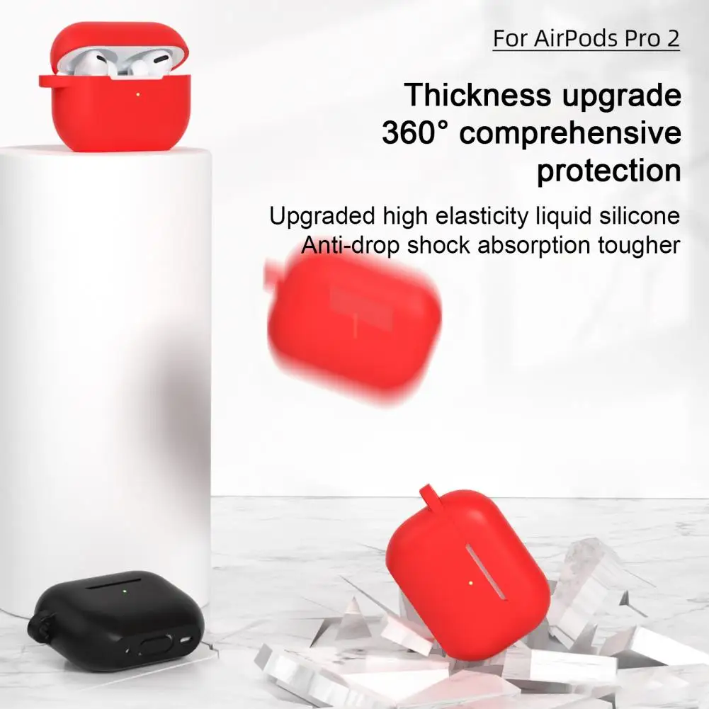 실용적인 올 인클루시브 실리카 젤 이어폰 케이스, 걸이식 구멍 포함, 편리한 휴대