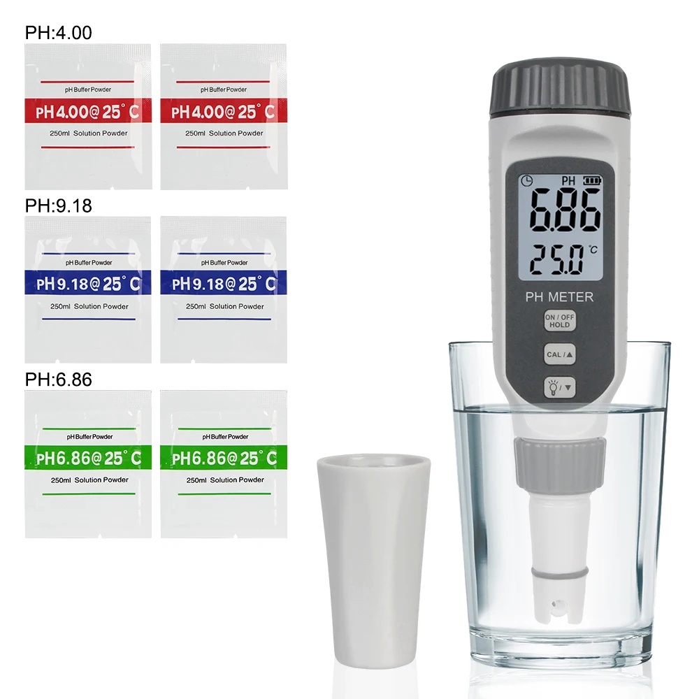 

Acidity Meter pH818 Professional pH Meter Portable Pen Type Water Quality Tester Measuring pH818 Acidometer for Aquarium