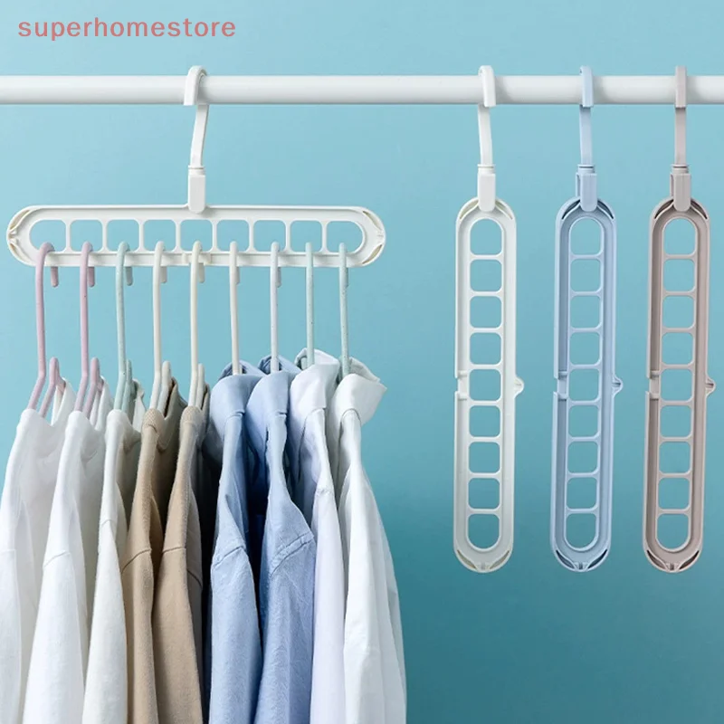 Magic Multi-port Support Hangers For Clothes Space Saving Drying Rack Multifunction Plastic Wardrobe Organizer Clothes Rack