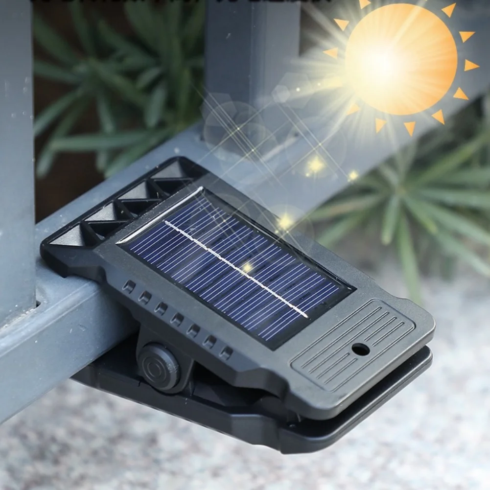 Solar Clamp On Sensor Lights Outdoor Garden Waterproof Work Light Camping Lamp Fence Walls Led Lamps Smart Sensor Light