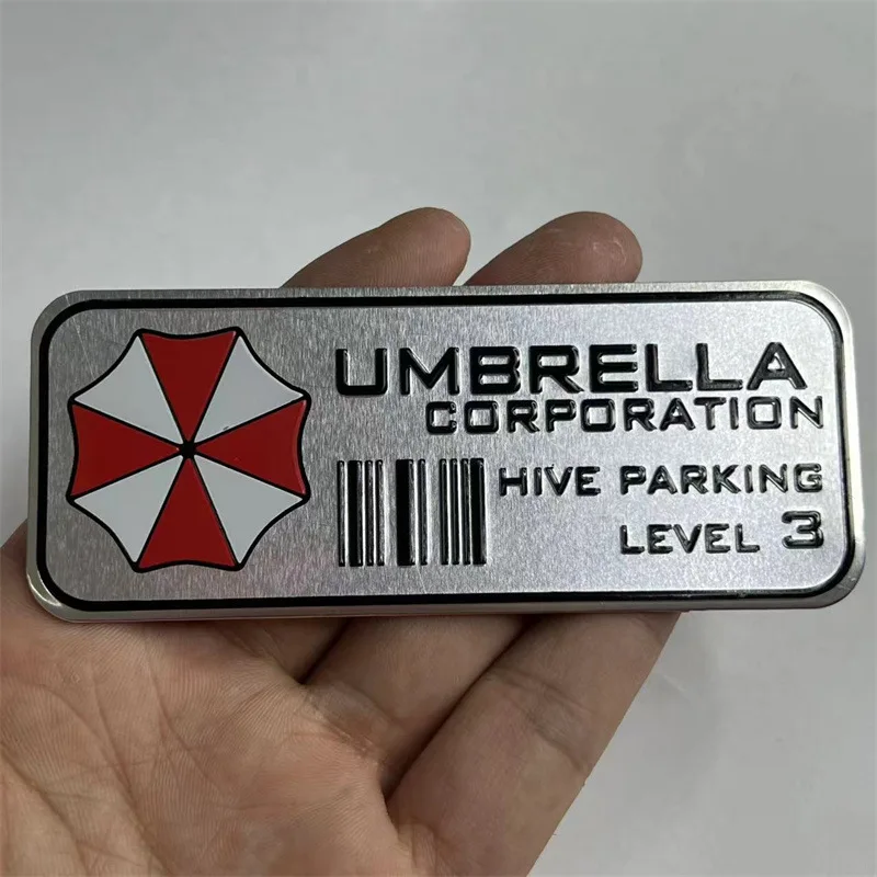 Pegatina de aleación de aluminio para coche, paraguas, residentes, panal, nivel de estacionamiento 3, decoración de coche, pegatina de Metal, calcomanía para motocicleta y coche