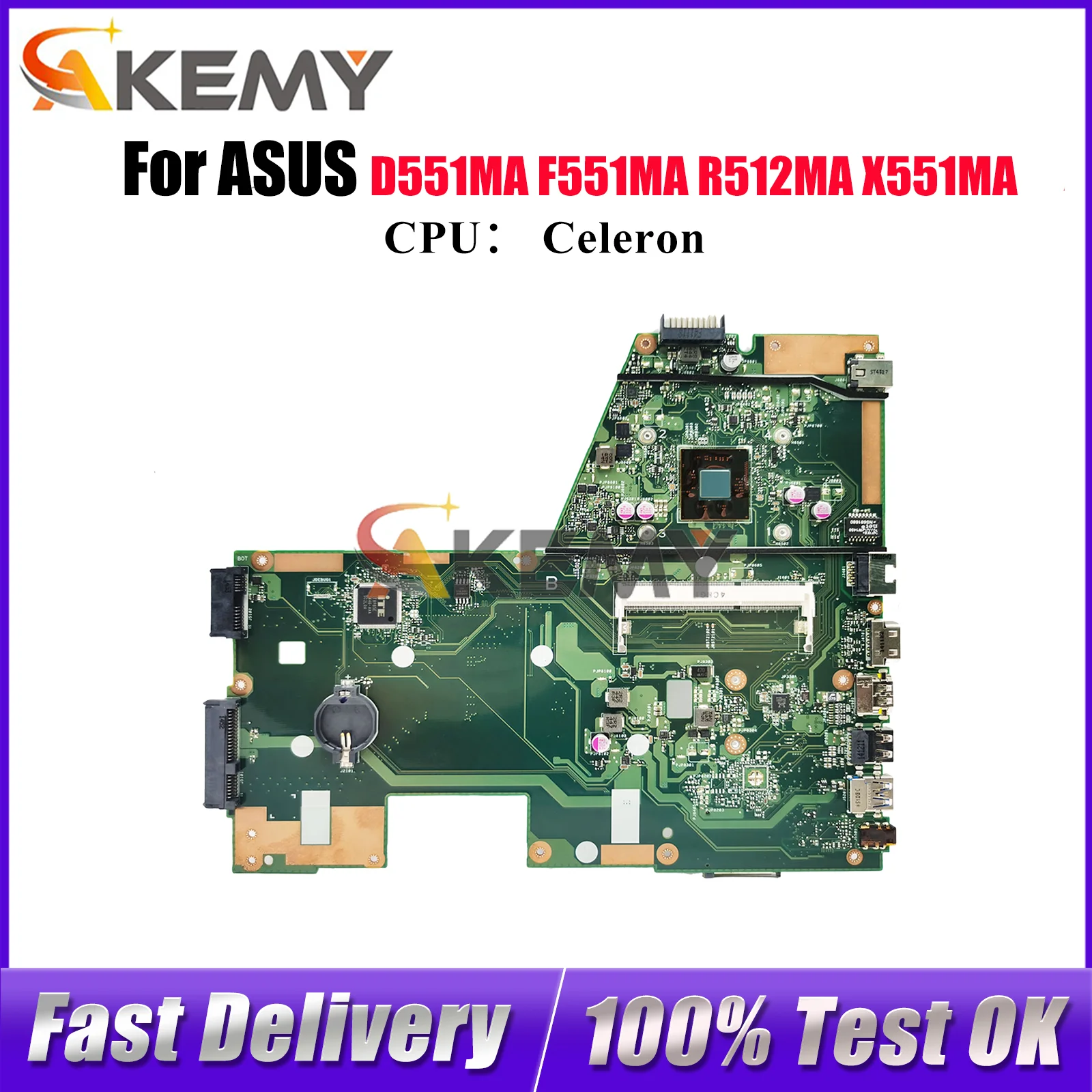

X551MA Материнская плата для ноутбука ASUS VivoBook R512MA D551MA X551M X551MA F551MA Материнская плата для ноутбука с процессором Celeron 100% тестирование ОК