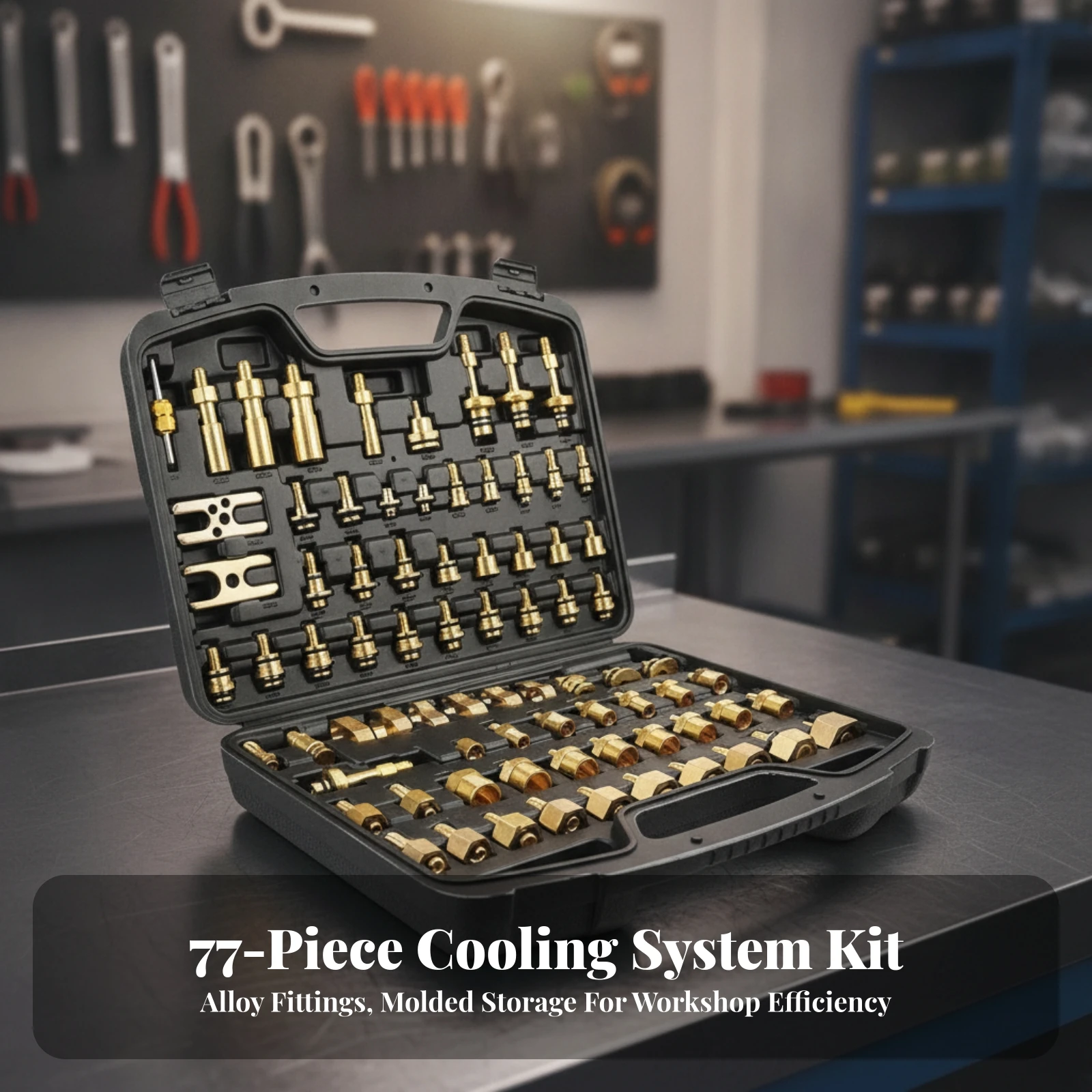 Air Conditioning Repair Kit Universal A/C Connector Kit with Brass Fittings Air Conditioning Leak Tester Comprehensive Compact