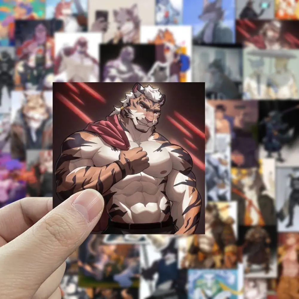 48 sheets/set  Korean manhwa furry stcikers computer, phone case decorative sticker waterproof