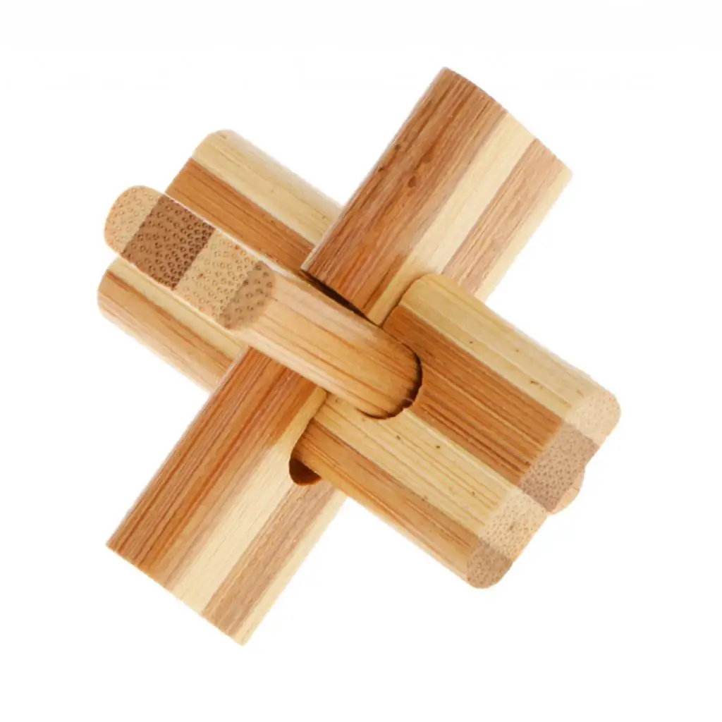 

Wooden Kongming Lock Toy Chinese Puzzle Game Family Home Play Kids Gift #4
