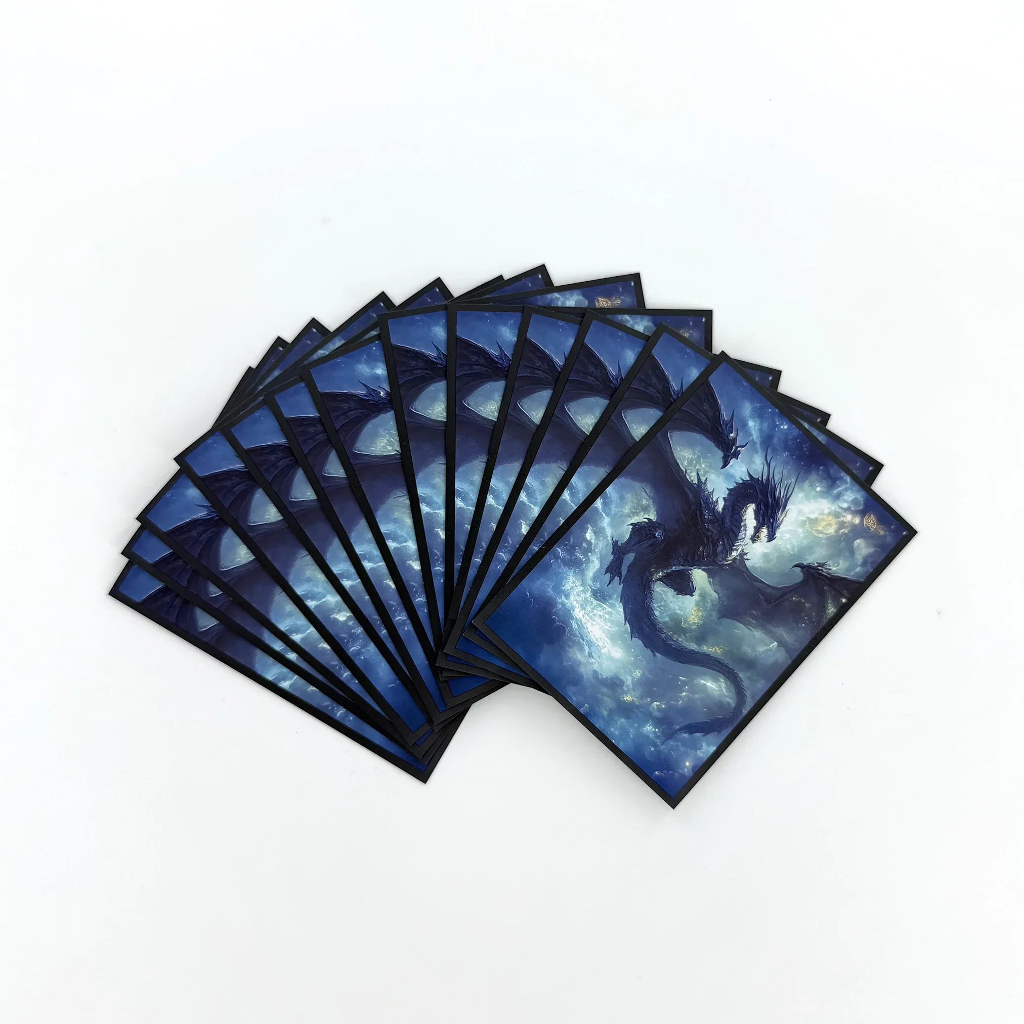 MTG Card Sleeves 100 PCS Matte Back Anti-Slip & Easy Shuffling 2.6 x 3.6 in Applicable to TCG OCG CCG DTCG PTCG (Galaxy Dragon)