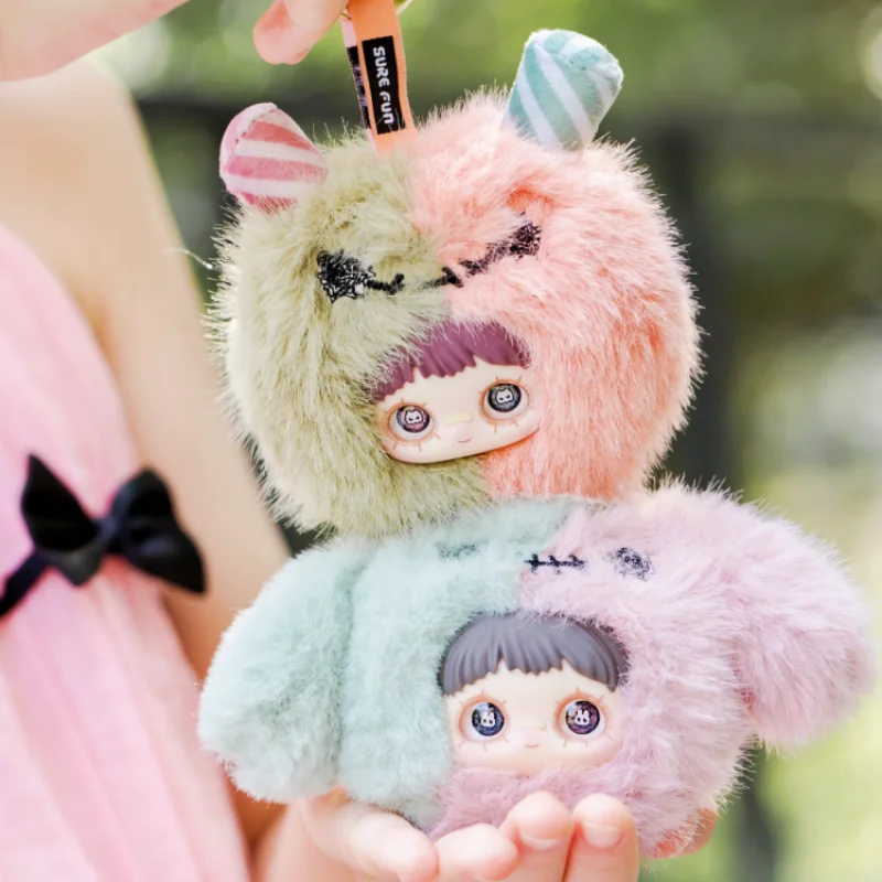 Maymei kawaii anime personagem boneca de pelúcia saco pingente caixa cega circo louco na moda brinquedo colecionável bonito dos desenhos animados presente aniversário