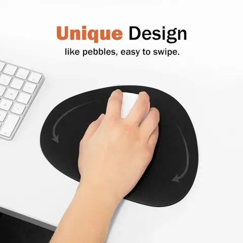 Liten oval musmatta halkfri tvättbar vattentät datormusmatta musmatta för hemmakontor 8,7 x 7,1 tum 10 best sales liten musmatta - №7