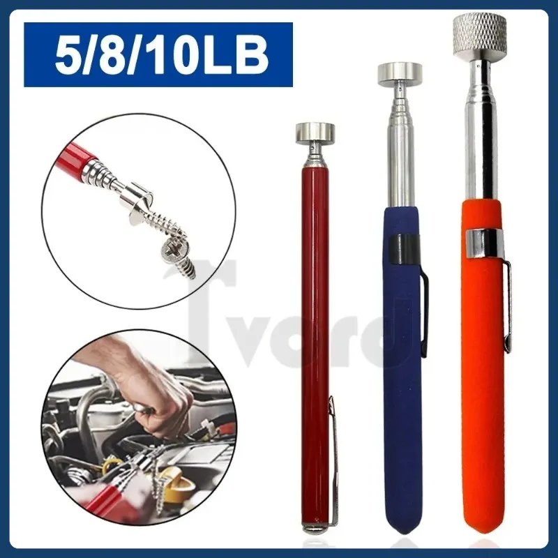 Magnetic Retractable Pickup Suction Iron Rod Portable Multifunctional Extractor Pen Clip Automotive Repair Tools