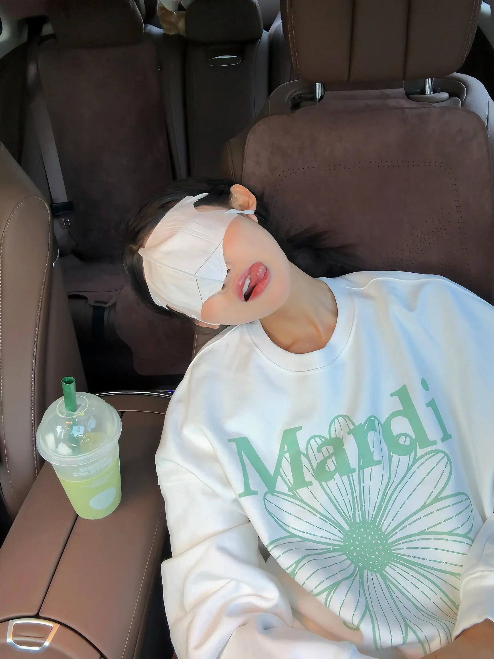 Sweat-shirt Chic coréen pour femmes, doublé, ample, rond, imprimé marguerite, haut polyvalent, décontracté, vêtements toute la journée, début d'automne