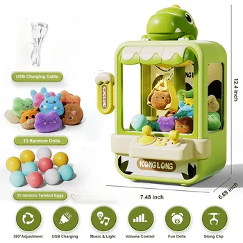 Dinosaur Claw Machine Toy Electronic Arcade Game 6