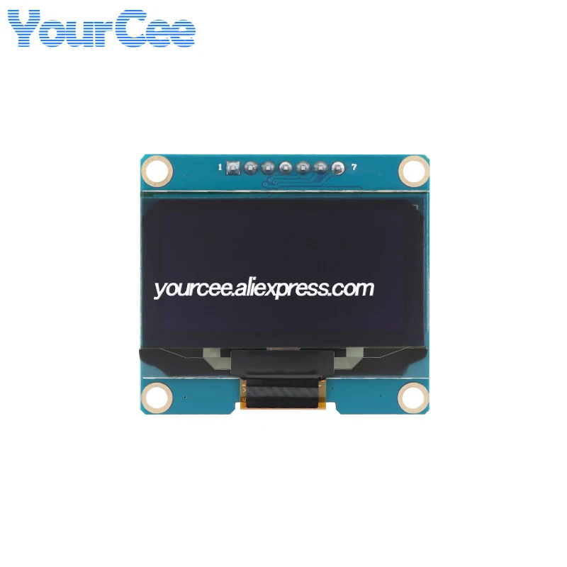 1.54 Inch OLED Module 1.54” Display LCD Screen Resolution 128*64 128x64 SSD1309 Driver Blue White Yellow 4Pin/7Pin IIC Interfac