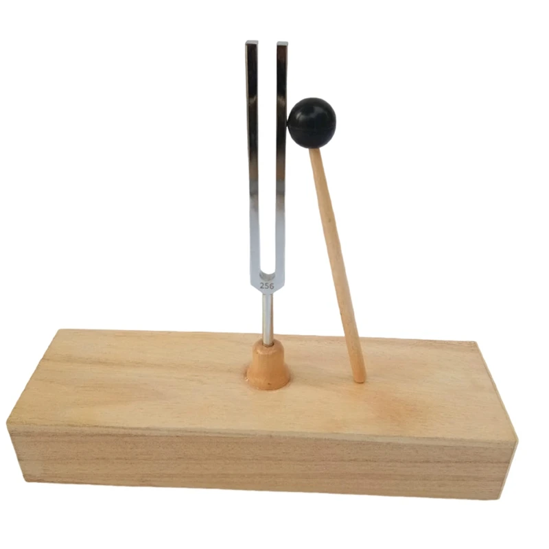 256HZ Tuning Fork With Wooden Resonant Box Acoustic Science Tools For Sound Therapy, Yoga, Meditation And Relaxation