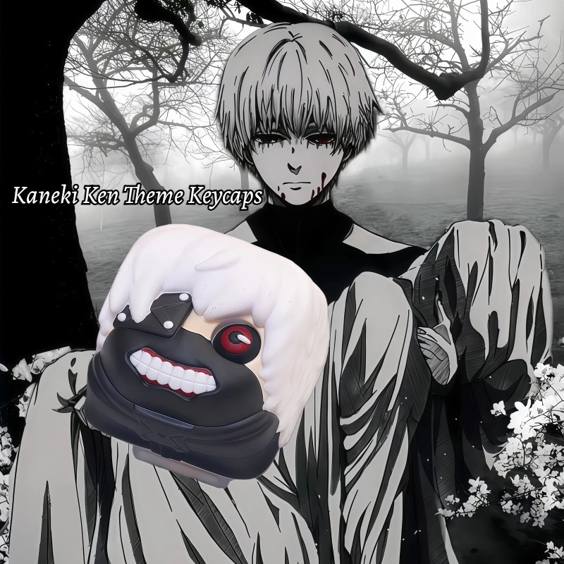

Tokyo Ghoul: re kaneki ken theme key cap personalized anime animation peripheral decoration single esc position cross shaft hole