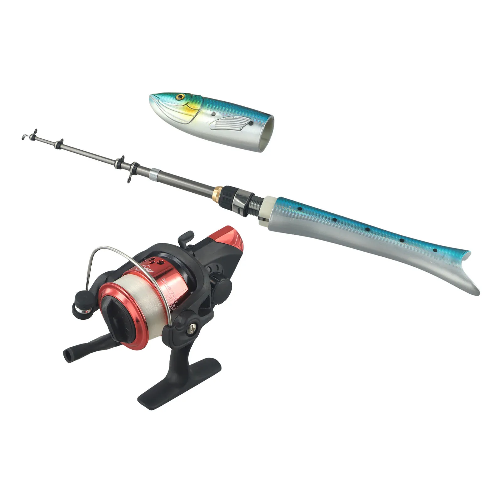 1 6m Carbon Fishing Rod Reel For combo with Unique Fish Shaped Pocket Design for Easy Casting and Convenient Carrying