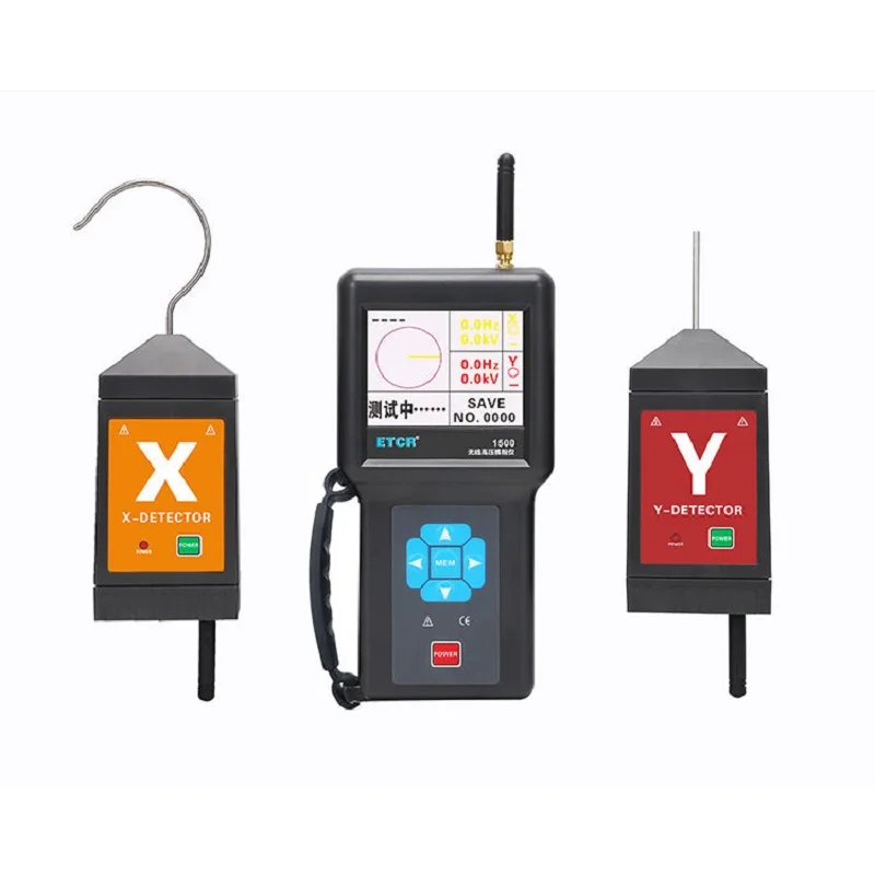 ETCR1500 Wireless High Voltage Phase Checking Instrument Applied To Electric Power Lines Below 500KV USB Interface Detect 200m