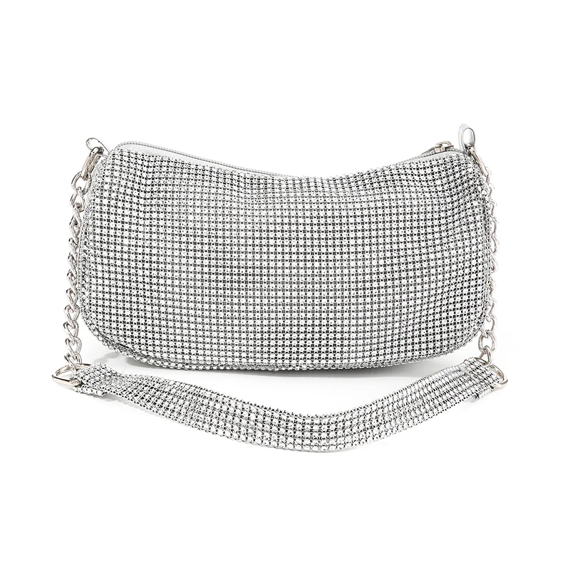 Diamonds Wedding Clutch Allover Rhinestone Bag Women Mini Crossbody Shoulder Bag Glitter Chain Prom Party Evening Purses XA79ZZ