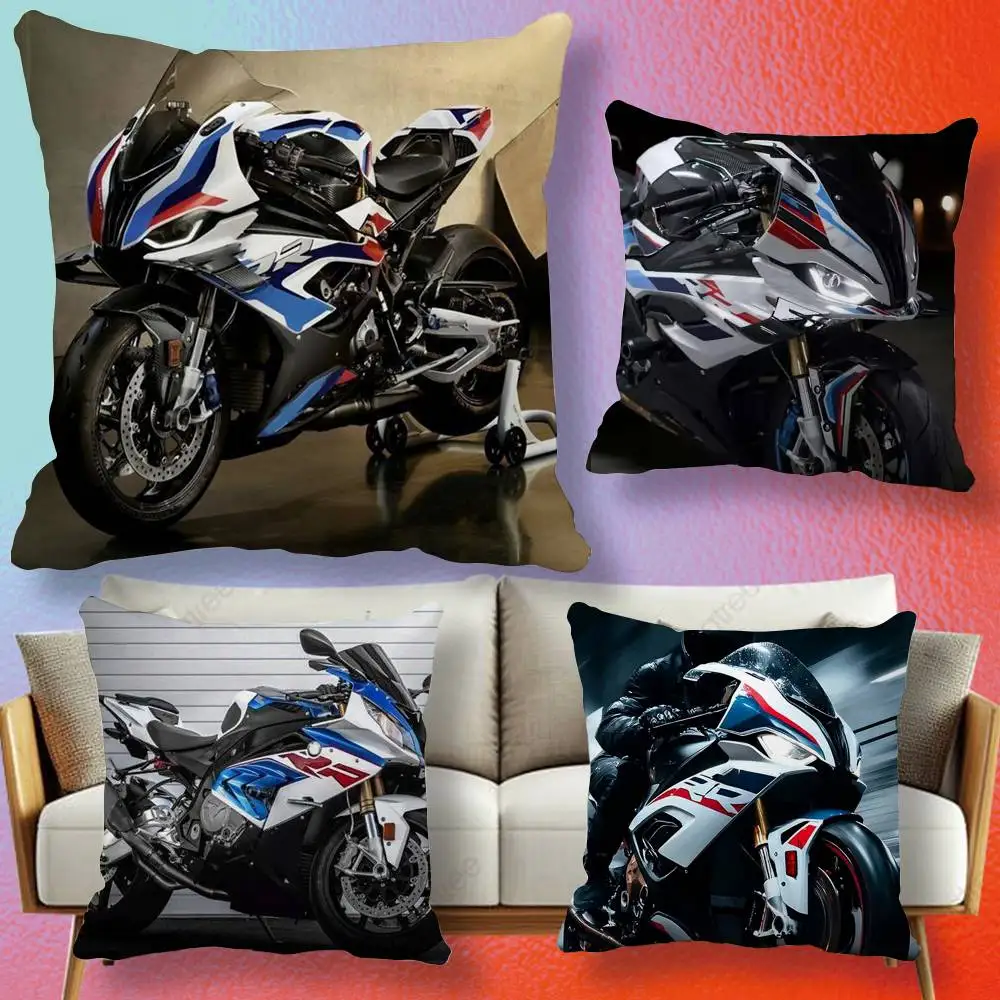 Motorcycle-B-M-R 1250 GS- S 1000 RR-W  Double-sided printed pillow cover Solid color minimalist pillowcase, fits all bedroom