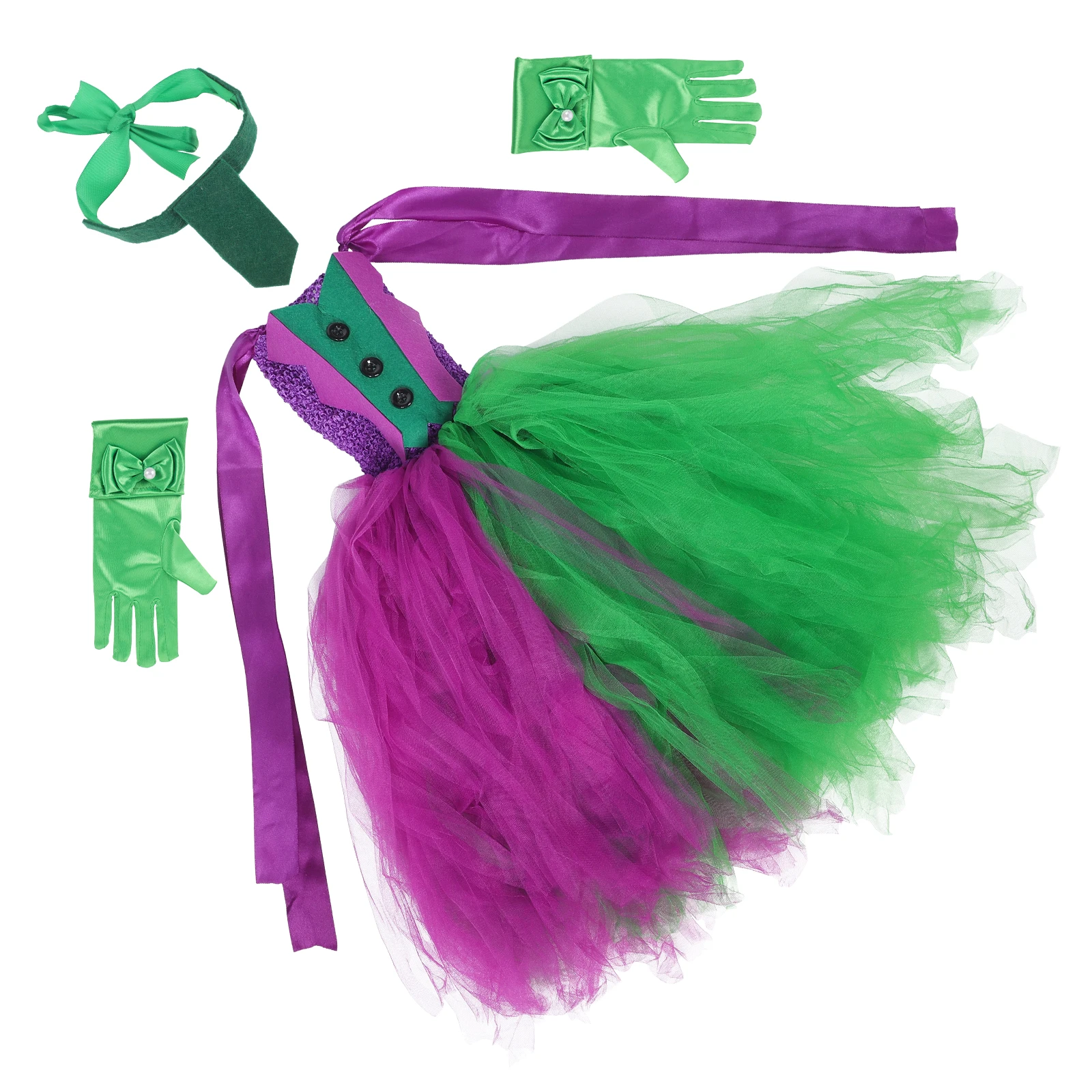 

Costume Sleeveless Skirt XL 8 Little Girl 9Y Halloween Cosplay Clown Girl Clown Dress Dress PerformanceCosplay