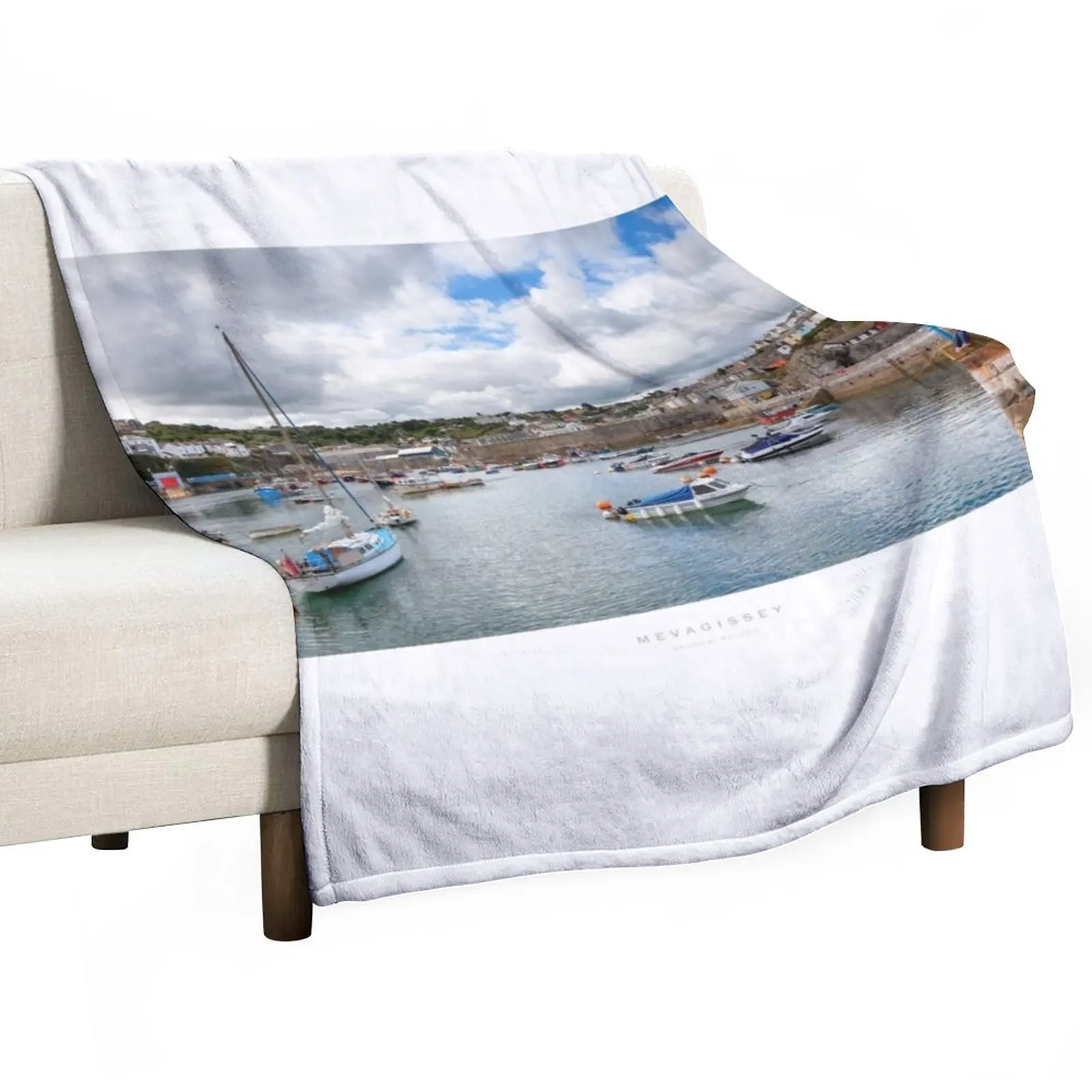 

New Mevagissey, Cornwall Throw Blanket Bed covers Hairys Multi-Purpose Luxury Throw Blankets