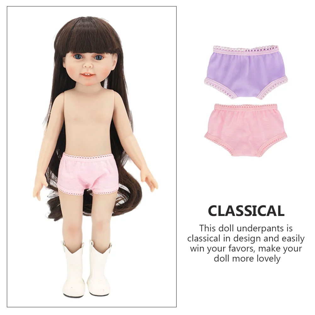 2 Pcs Miniature 18-inch Accessories Toy Clothes Bottoming Shorts Baby Diapers Pants