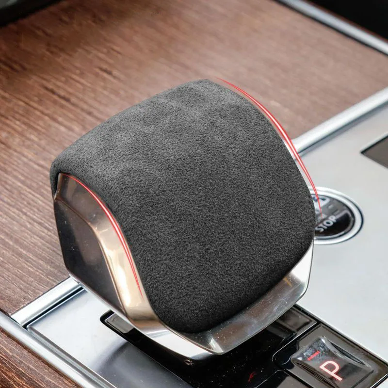

Suede Gear Shift Knob Cover Interior Trim For Land Rover Range Rover Sport Discovery Velar Evoque Jaguar F-Pace Car Accessories