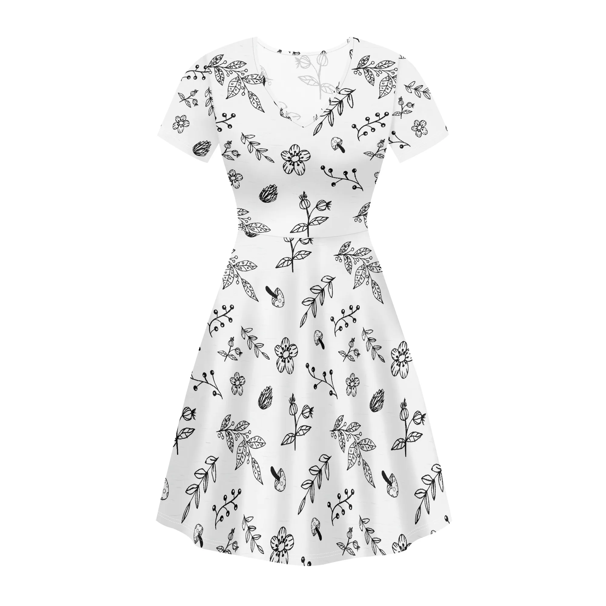 Women's clothing 2025 spring/summer new custom casual loose floral dress with suspender floral dress