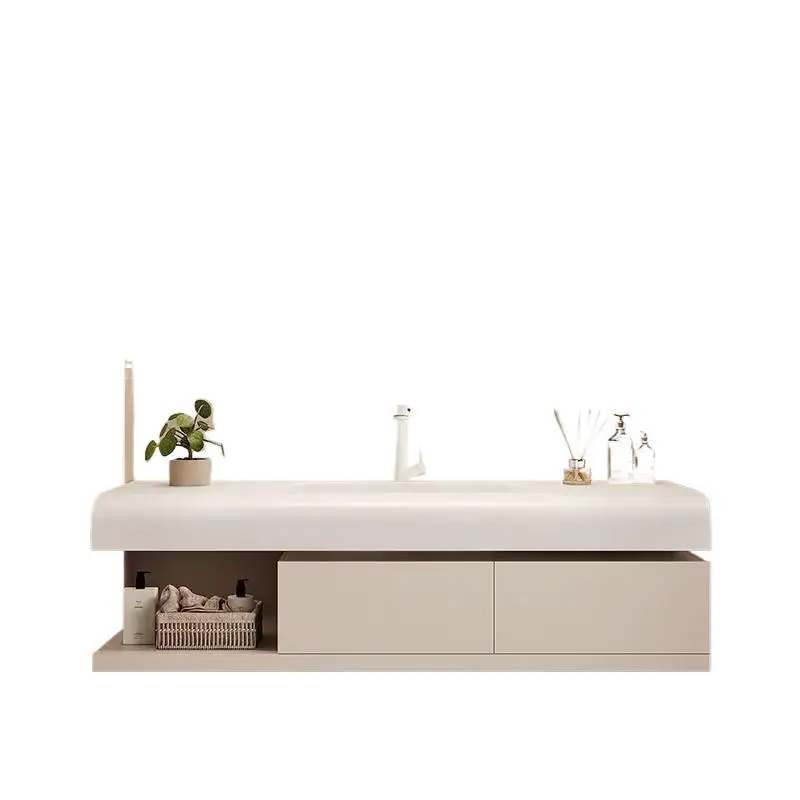 

Верхний и нижний слой шкафа для ванной комнаты, встроенный умывальник для ванной комнаты, простая ветровая многослойная комбинация для хранения вещей.