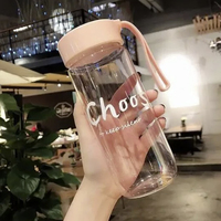Large Capacity Plastic Cups for Male and Female Students, Simple Portable Cups, Frosted Creative Cups, Water Bottle