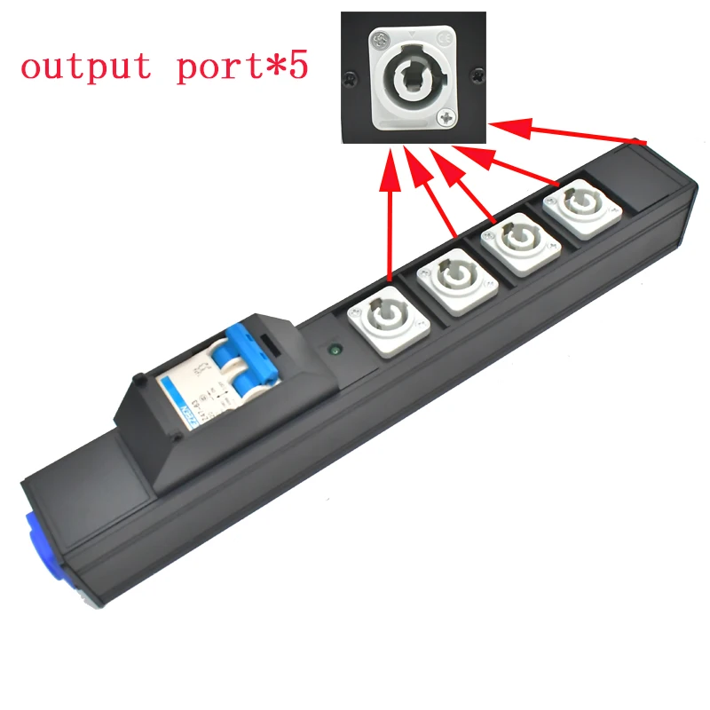 Aluminum Box powercon Enclosure NAC3MPA NAC3MPB 1-11AC Aviation socket for Stage Light LED Connector 20A/250V Air Switch