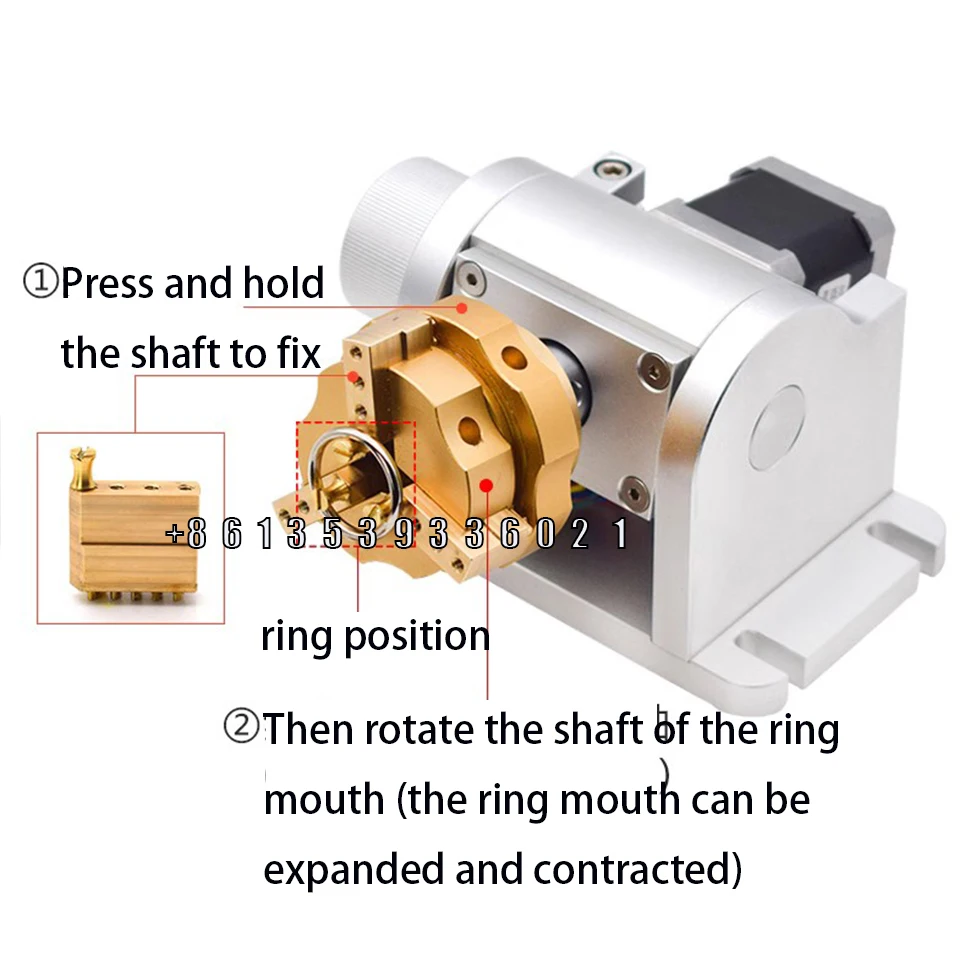 Laser Marking Machine Rotating Table Laser Engraving Machine Rotating Shaft Marking Ring Jewelry Rotating Precision Fixture