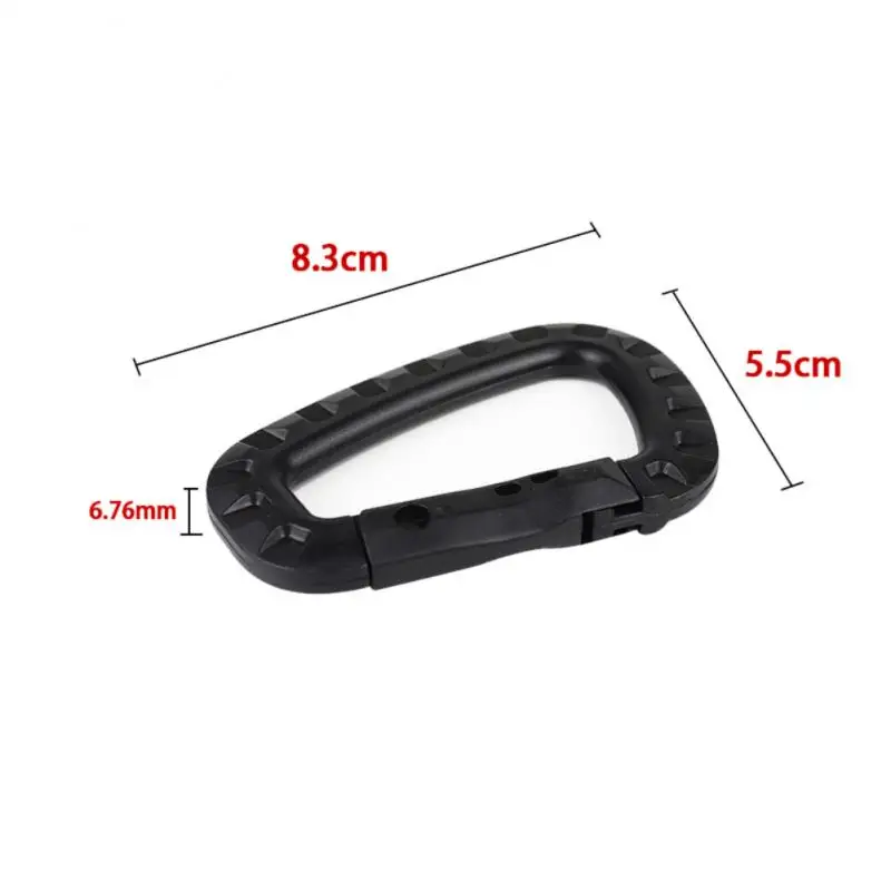 1~10PCS shape Mountaineering Buckle Snap Clip Plastic Steel Climbing Carabiner Hanging Keychain Hook