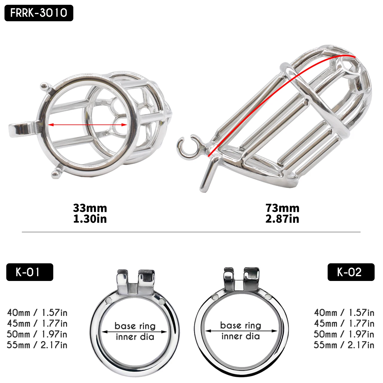 FRRK-10 Lijn Rechte Holle Mannelijke Kuisheidskooi Penis Onthouding Terughoudendheid Apparaat Lockcock Mannen Slave Games Erotisch voor Femboy 18 +