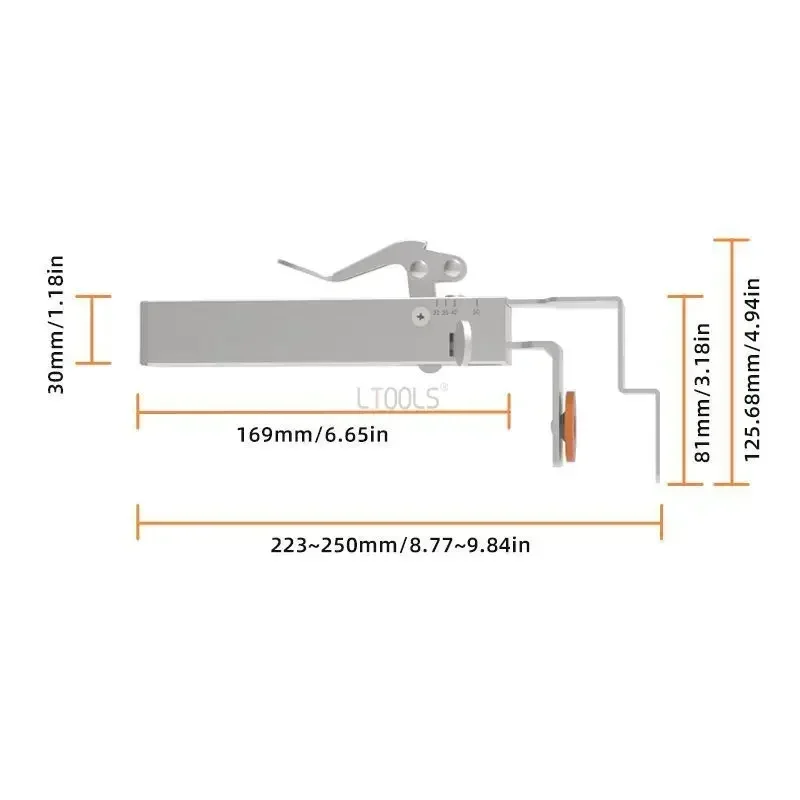 Imagem -05 - Empurrar Braçadeira de Gaveta Rápida Telescópica Ajustável Painel de Instalação para Carpintaria Fixação Auxiliar Gabarito Ferramenta de Carpintaria Aço Inoxidável