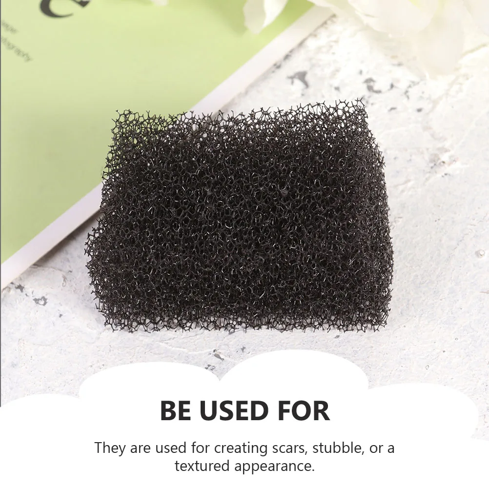 

2Pcs Makeup Sponge Special Effects Scary Design Long Lasting Premium Material Halloween Supplies Stipple Brush Black Stippling