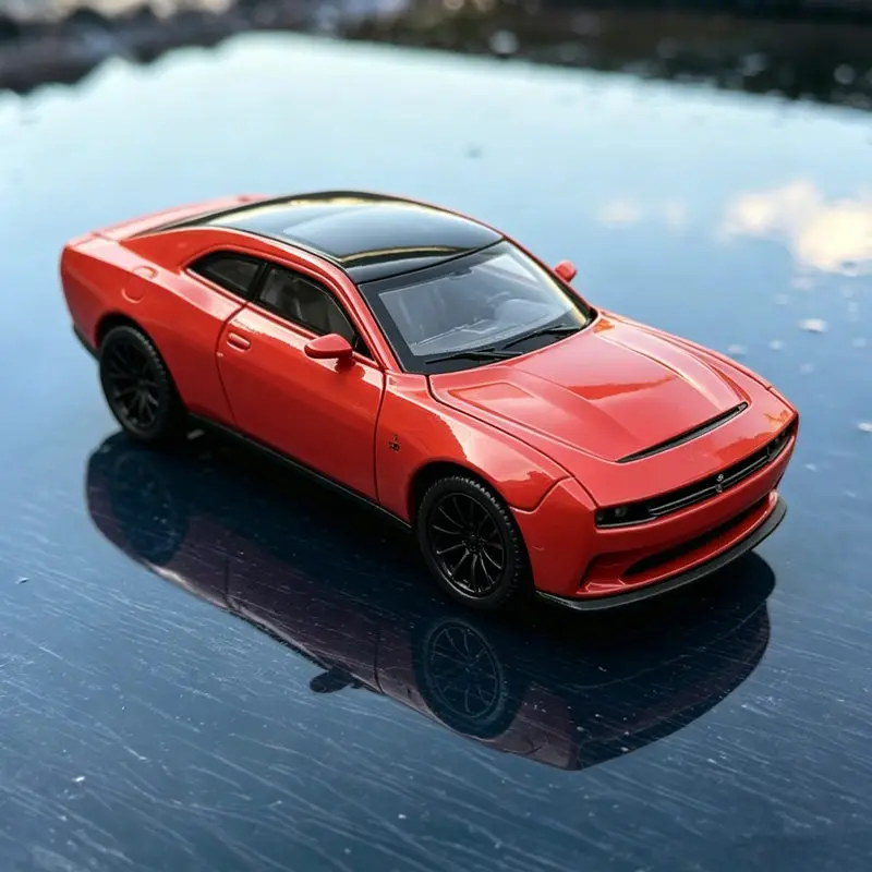 

1:32 Dodge Challenger SRT Hellcat New Energy ‌ Модель спортивного автомобиля из сплава, литая под давлением гоночная машина, модель автомобиля, звуковой свет, детская игрушка в подарок