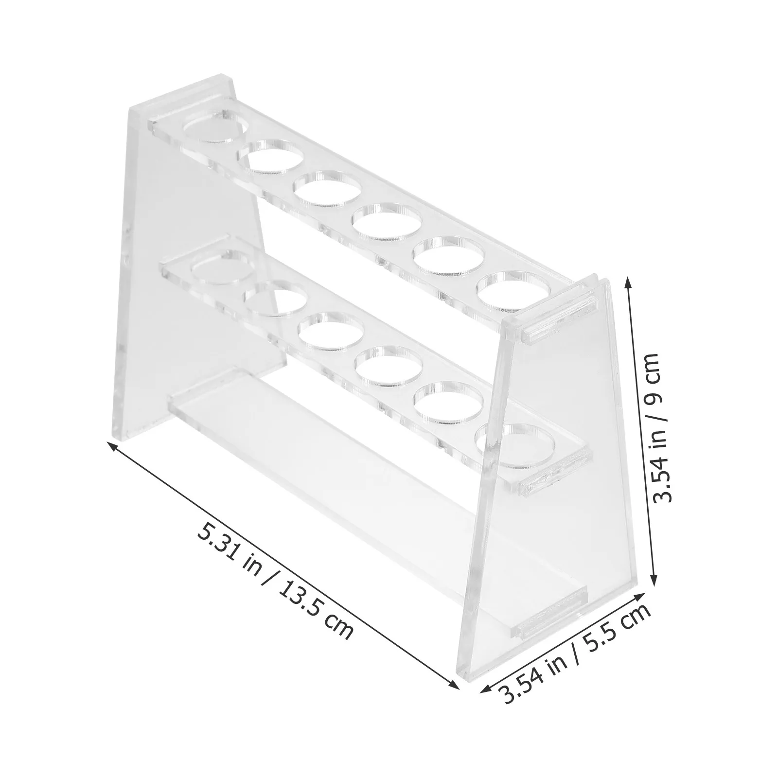 2Pcs Test Tube Rack Acrylic Clear Centrifuge Tube Stand Experiment Lab Organizer Laboratory Glassware Holder Stable Non-Tilt view 3