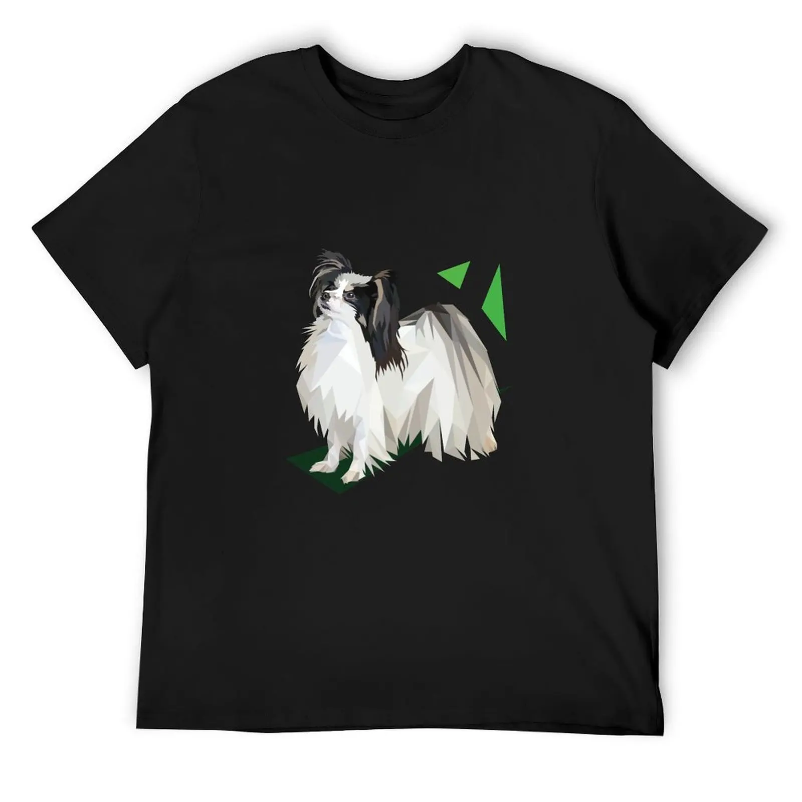 Papillon Dog Illustration T-Shirt cheap stuff korean fashion luxury clothes men