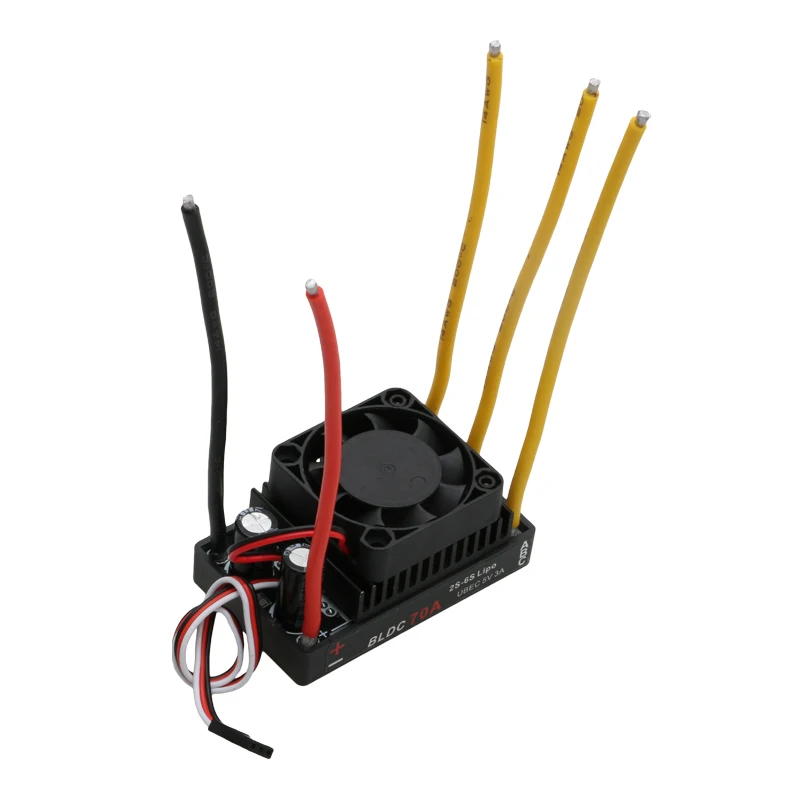 1PC 70A Bidirectionele Borstelloze ESC Ondersteuning 2S-6S Lipo 32-bit Processor Snelheidsregelaar met Temperatuur Bescherming voor RC Boot