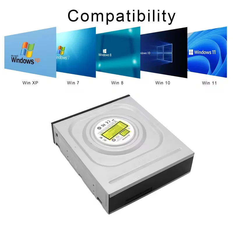 3.5 Inch DVD CD Burner Desktop Internal Optical Drive Reader Writer Support Windows XP 7 8 10 SATA Interface Built-in DVD Drive