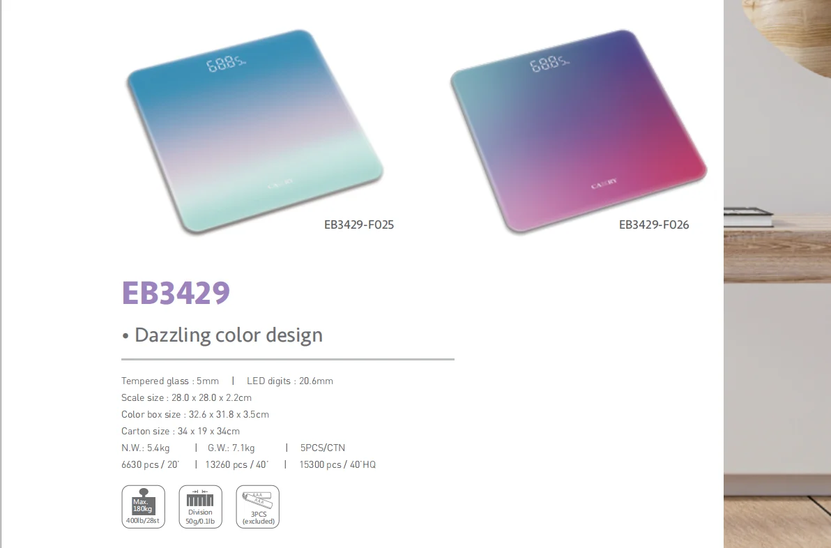 

2025 NEW Spring Colorful Design Scale for Body Weight March Purchasing Festival Discount Bathroom Scale for Body Weight