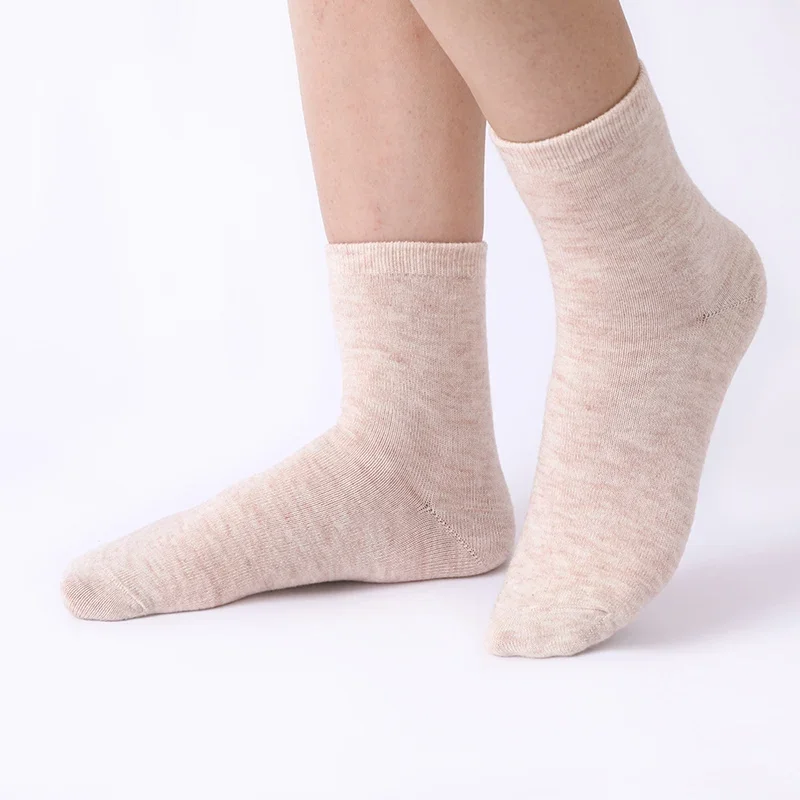 5 Pairs Sets Winter Cashmere Socks Women\'s Stripes Wool Knitted Unisex Warm Lightweight Soft Sock Christmas Quality 5PCs/Set