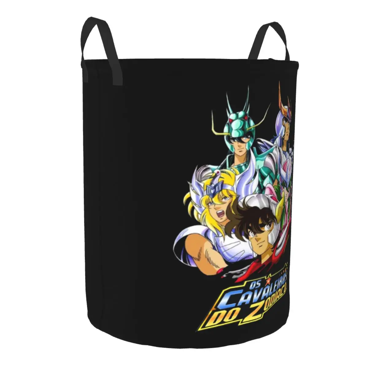 Saint Seiya Knights Of The Zodiac Laundry Basket Collapsible Cartoon Manga Clothes Hamper for Baby Kids Toys Storage Bag