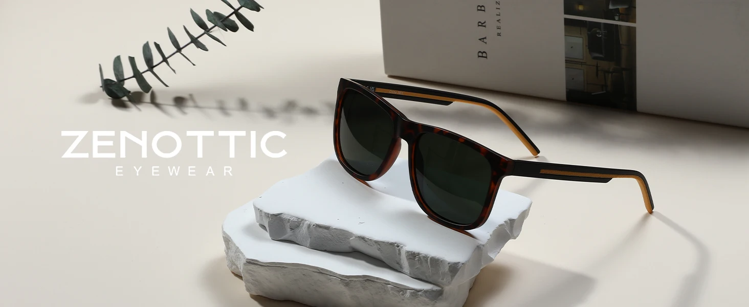 ZENOTTIC UV400-Schutz Nachtsichtbrille Herren Polarisierte Sonnenbrille Leichter TR90-Rahmen Quadratische Herren-Sonnenschutzbrille – Detail 11