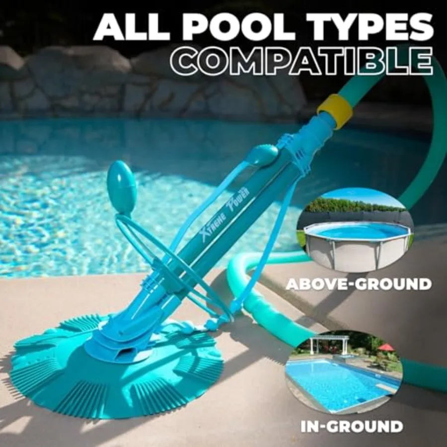 XtremepowerUS Automatic Pool Cleaner Vacuum Generic Pool Cleaner High Flow with Hose Set Included