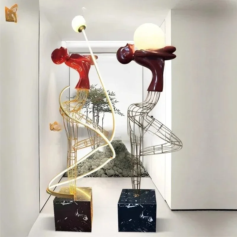 Y1 Postmodern figure art sculpture lobby home living room light luxury fiberglass large decoration ornament